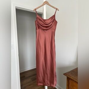 Revelry Desert Rose Satin Dress
